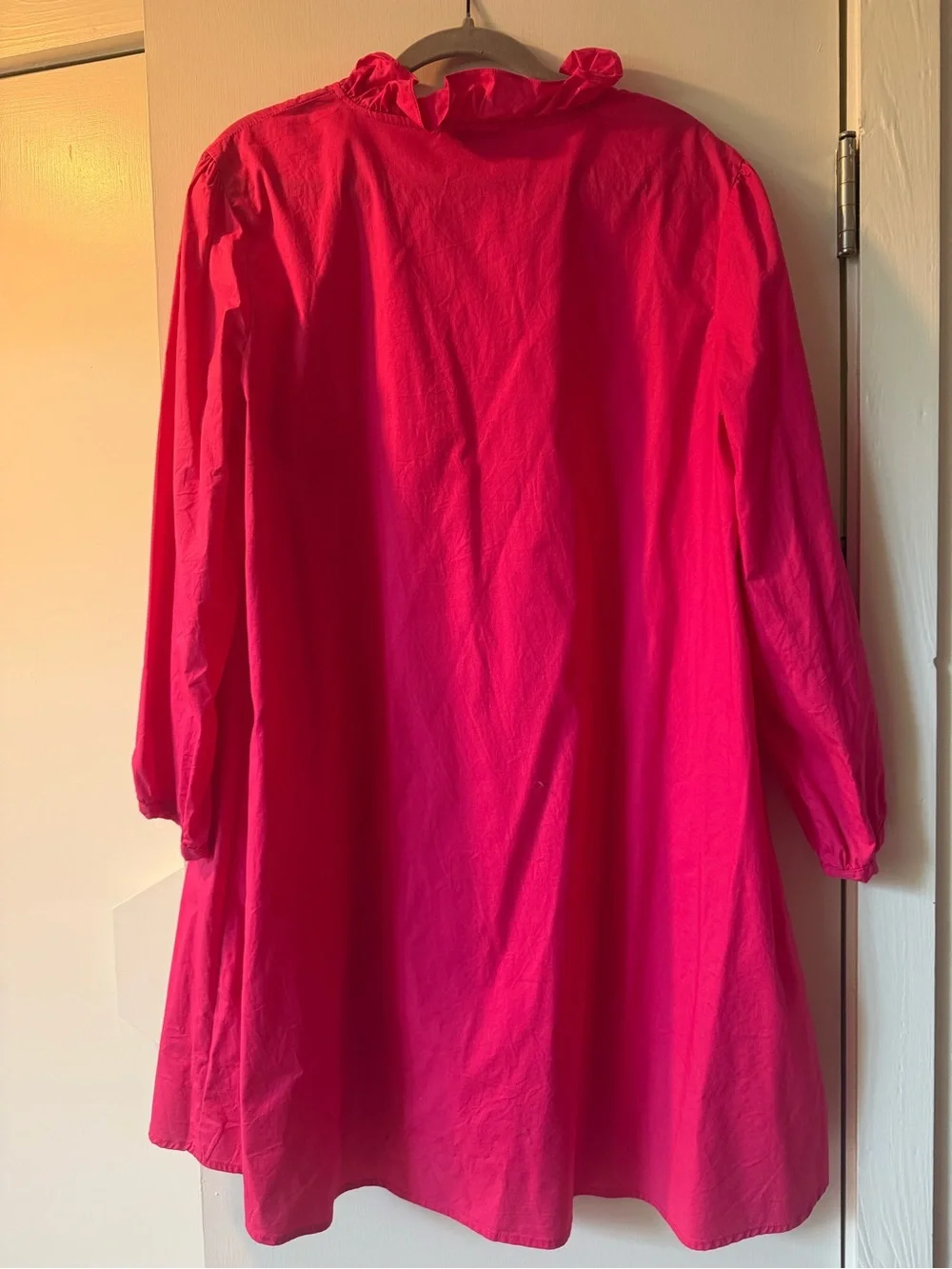 Taylor Tillman Hot Pink Ruffle V-Neck Mini Dress